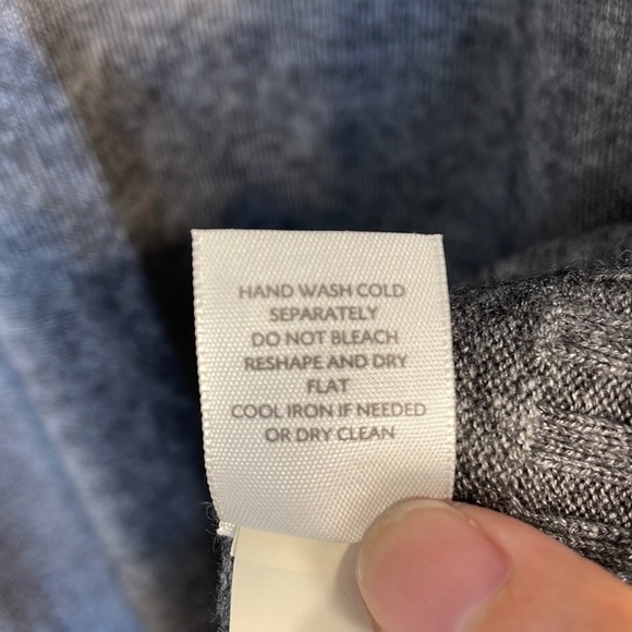 NWT. J. Jill Wool Blend A Line 3/4 Sleeve Dark Grey Sweater Dress. Small. - Picture 6 of 9